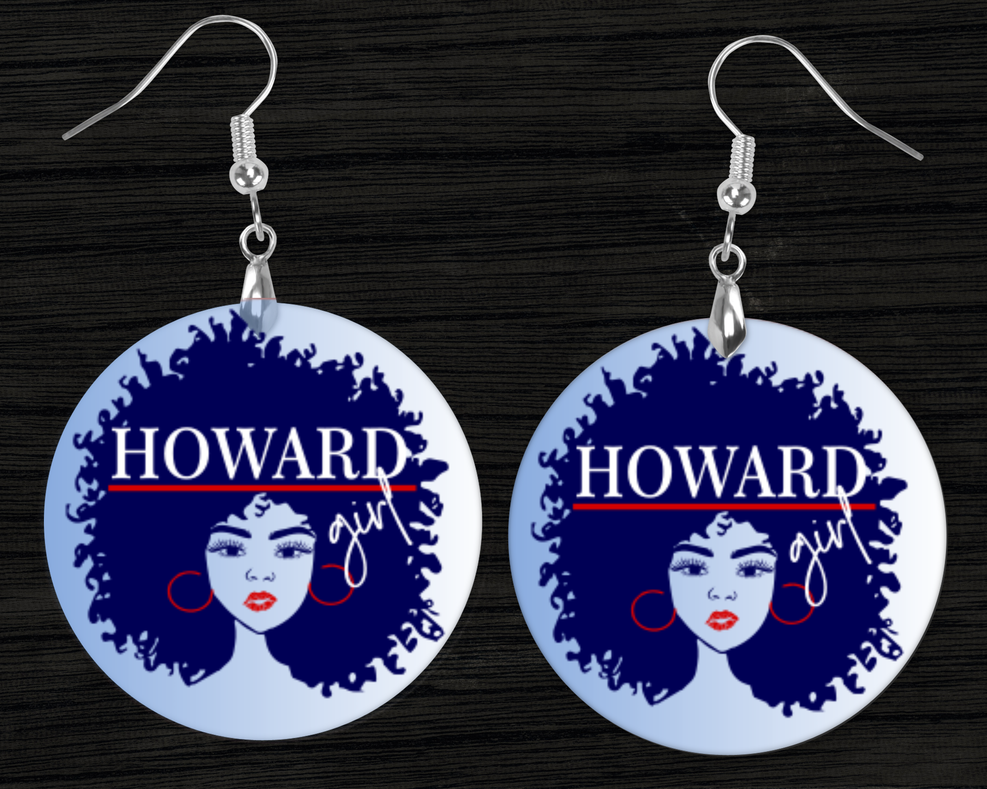 2.5" 'Howard Girl’ HBCU Collection Afro Statement Earrings