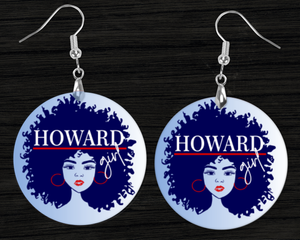 2.5" 'Howard Girl’ HBCU Collection Afro Statement Earrings