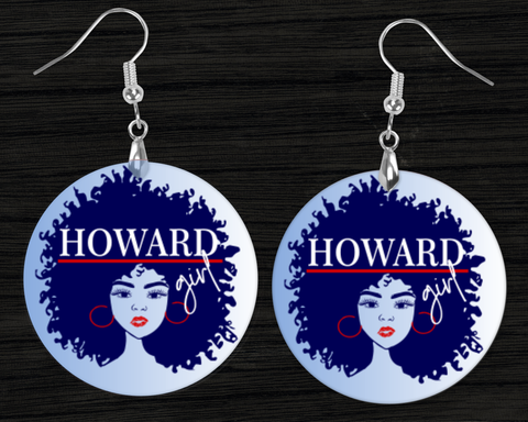2.5" 'Howard Girl’ HBCU Collection Afro Statement Earrings
